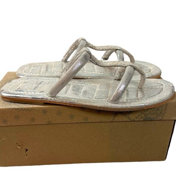 Free People Hadden Sandals in Champagne Metallic Size 11 - Picture 7 of 16